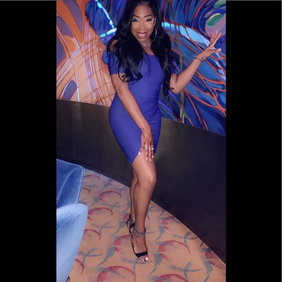 FASHION NOVA DRESS NAVY BLUE - Picture 4 of 5